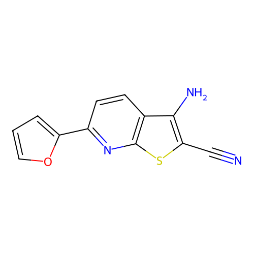 3-Amino-6-(furan-2-yl)thieno[2,3-b]pyridine-2-carbonitrile structure