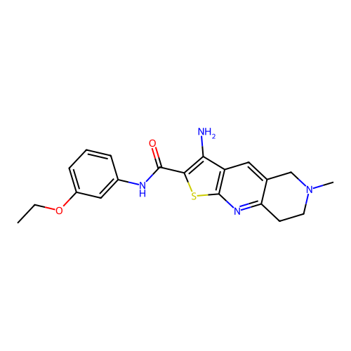 3-amino-N-(3-ethoxyphenyl)-6-methyl-5,6,7,8-tetrahydrothieno[2,3-b][1,6]naphthyridine-2-carboxamide structure