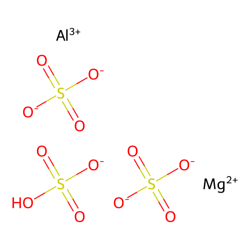 Sulfuric acid, aluminum magnesium salt (1:?:?) structure