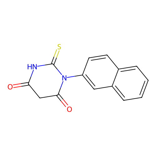 1-Naphthalen-2-yl-2-sulfanylidene-1,3-diazinane-4,6-dione structure