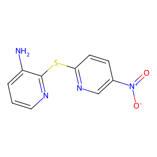 3-Amino-2-({5-nitropyridin-2-yl}thio)pyridine structure