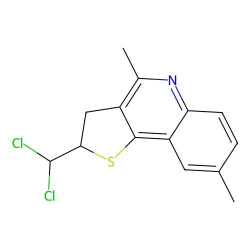 2-(Dichloromethyl)-4,8-dimethyl-2,3-dihydrothieno[3,2-c]quinoline structure