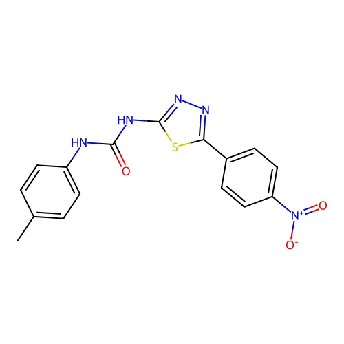1-(4-Methylphenyl)-3-[5-(4-nitrophenyl)-1,3,4-thiadiazol-2-yl]urea structure