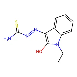 N-Ethylisatin-beta-thiosemicarbazone structure