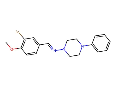 N-(3-Bromo-4-methoxybenzylidene)-4-phenyl-1-piperazinamine structure