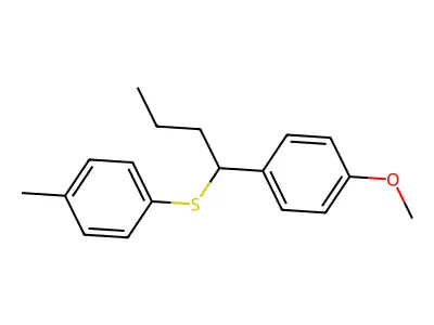 p-(1-(p-Tolylthio)butyl)anisole structure