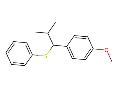p-(2-Methyl-1-(phenylthio)propyl)anisole structure