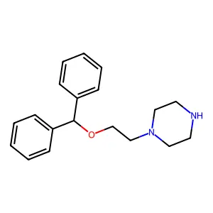 1-[2-(Diphenylmethoxy)ethyl]piperazine structure
