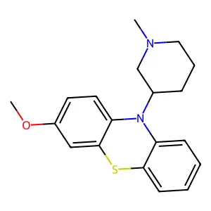 Phenothiazine, 3-methoxy-10-(1-methyl-3-piperidyl)- structure