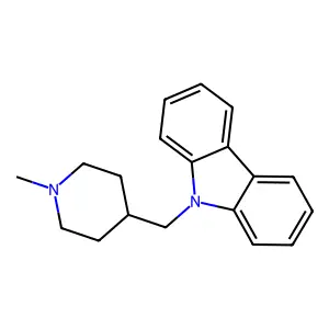 Carbazole, 9-(1-methyl-4-piperidyl)methyl- structure