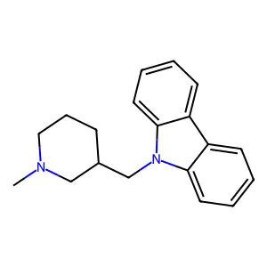 Carbazole, 9-(1-methyl-3-piperidyl)methyl- structure