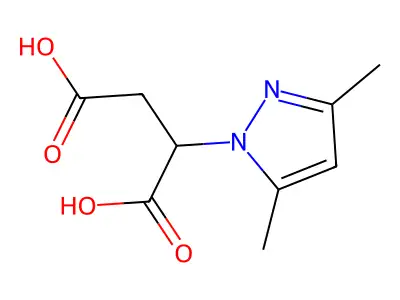 2-(3,5-dimethyl-1H-pyrazol-1-yl)succinic acid structure