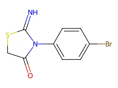 3-(4-Bromophenyl)-2-imino-1,3-thiazolidin-4-one structure
