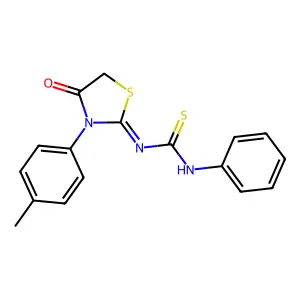 3-[3-(4-Methylphenyl)-4-oxo-1,3-thiazolidin-2-ylidene]-1-phenylthiourea structure
