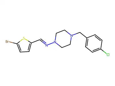N-((5-Bromo-2-thienyl)methylene)-4-(4-chlorobenzyl)-1-piperazinamine structure