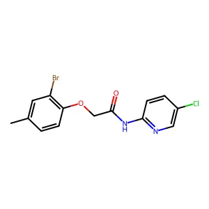 2-(2-bromo-4-methylphenoxy)-N-(5-chloropyridin-2-yl)acetamide structure