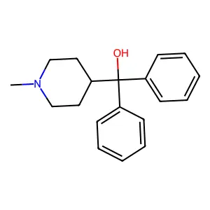 1-Methyl-alpha,alpha-diphenyl-4-piperidinemethanol structure