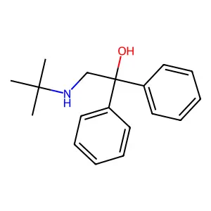 Benzhydrol, alpha-((tert-butylamino)methyl)- structure