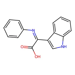 (2E)-苯胺基(3H-吲哚-3-亚基)乙酸 structure