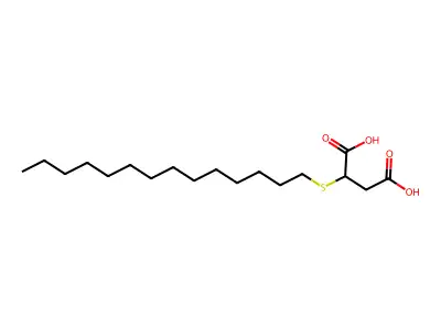 2-Tetradecylsulfanylbutanedioic acid structure