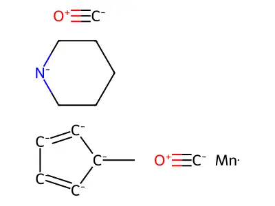Carbon monoxide;manganese;5-methylcyclopenta-1,3-diene;piperidin-1-ide structure