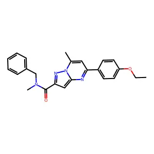 N-benzyl-5-(4-ethoxyphenyl)-N,7-dimethylpyrazolo[1,5-a]pyrimidine-2-carboxamide structure