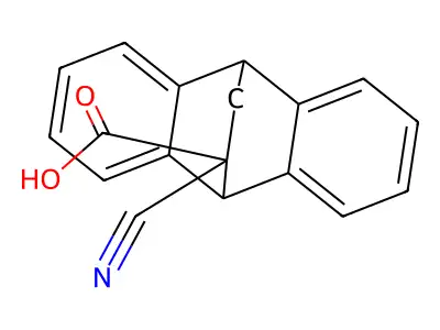 11-Cyano-9,10-dihydro-9,10-ethanoanthracene-11-carboxylic acid structure