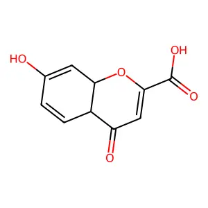 4H-1-Benzopyran-2-carboxylic acid, 4a,8a-dihydro-7-hydroxy-4-oxo-, (Z)- structure