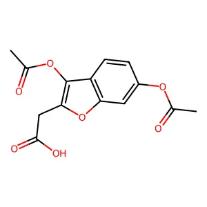 3,6-二羟基-2-苯并呋喃乙酸二乙酸酯 structure