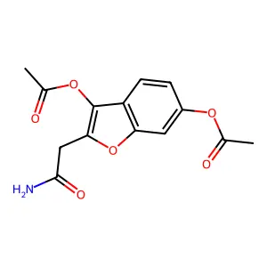 3,6-二羟基-2-苯并呋喃乙酰胺二乙酸酯 structure
