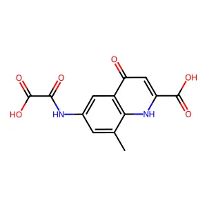 8-methyl-6-(oxaloamino)-4-oxo-1H-quinoline-2-carboxylic acid structure