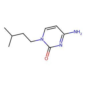 2(1H)-Pyrimidinone, 4-amino-1-(3-methylbutyl)- structure