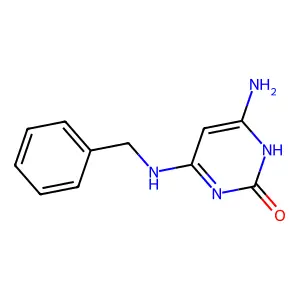 6-amino-4-(benzylamino)-1H-pyrimidin-2-one structure