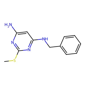N~4~-Benzyl-2-(methylsulfanyl)pyrimidine-4,6-diamine structure