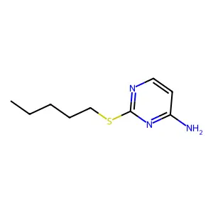 2-(Pentylsulfanyl)pyrimidin-4-amine structure