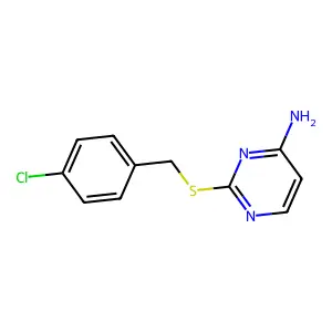 2-[(4-Chlorophenyl)methylsulfanyl]pyrimidin-4-amine structure