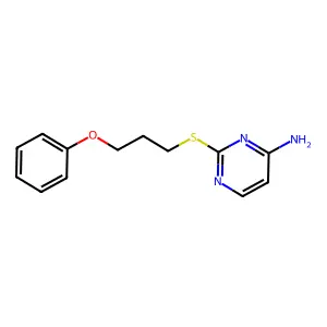 2-[(3-Phenoxypropyl)sulfanyl]pyrimidin-4-amine structure
