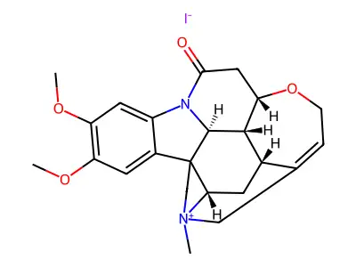 2,3-Dimethoxy-19-methyl-10-oxostrychnidin-19-ium iodide structure