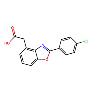 2-(4-氯苯基)-4-苯并噁唑乙酸 structure