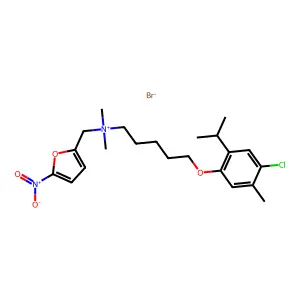 Ammonium, (5-(6-chlorothymyloxy)pentyl)dimethyl(5-nitro-2-furfuryl)-, bromide structure