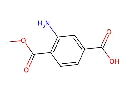 3-Amino-4-(methoxycarbonyl)benzoic acid structure