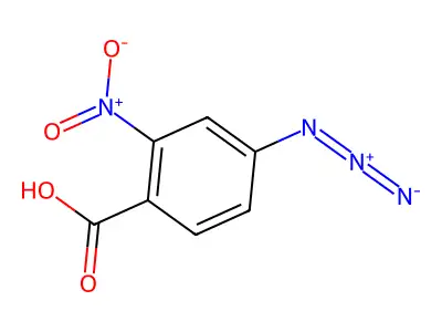 2-Nitro-4-azidobenzoic acid structure