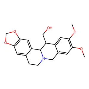 C(O)C1c2cc(OC)c(OC)cc2CN3CCc4cc5OCOc5cc4C13 structure