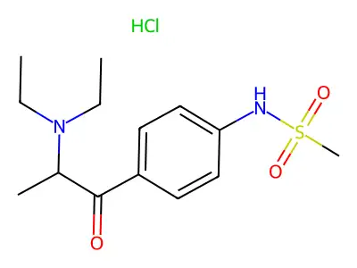 4'-(N,N-Diethylalanyl)methanesulfonanilide hydrochloride structure