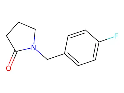 2-Pyrrolidinone, 1-((4-fluorophenyl)methyl)- structure