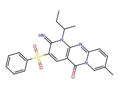 5-(benzenesulfonyl)-7-(butan-2-yl)-6-imino-13-methyl-1,7,9-triazatricyclo[8.4.0.0^{3,8}]tetradeca-3(8),4,9,11,13-pentaen-2-one structure