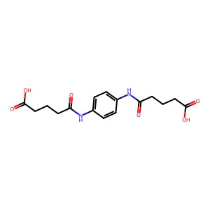 5,5'-(Benzene-1,4-diyldiimino)bis(5-oxopentanoic acid) structure
