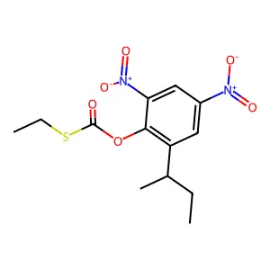 Carbonic acid, thio-, O-(2-sec-butyl-4,6-dinitrophenyl) S-ethyl ester structure