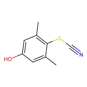 4-Hydroxy-2,6-dimethylphenyl thiocyanate structure