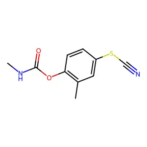 Thiocyanic acid, 3-methyl-4-(((methylamino)carbonyl)oxy)phenyl ester structure